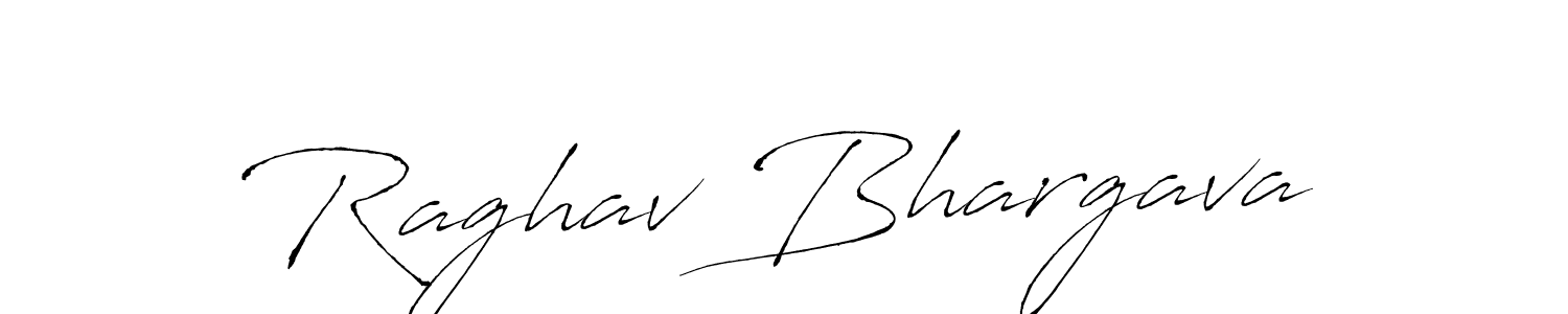 Make a beautiful signature design for name Raghav Bhargava. With this signature (Antro_Vectra) style, you can create a handwritten signature for free. Raghav Bhargava signature style 6 images and pictures png