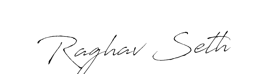 Design your own signature with our free online signature maker. With this signature software, you can create a handwritten (Antro_Vectra) signature for name Raghav Seth. Raghav Seth signature style 6 images and pictures png