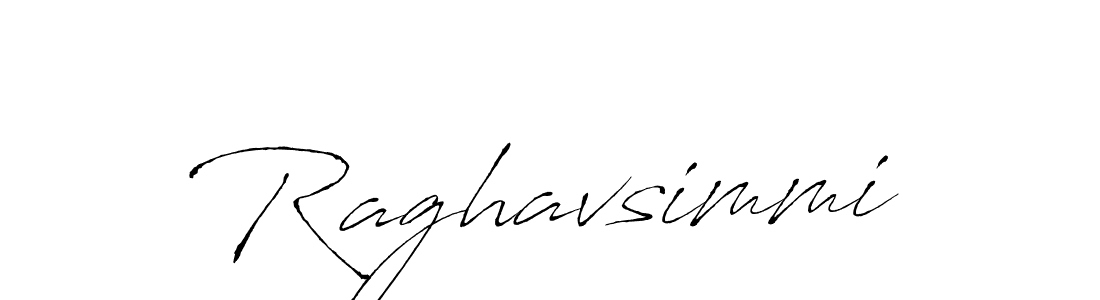 Use a signature maker to create a handwritten signature online. With this signature software, you can design (Antro_Vectra) your own signature for name Raghavsimmi. Raghavsimmi signature style 6 images and pictures png