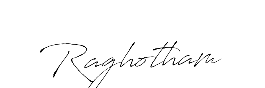 Create a beautiful signature design for name Raghotham. With this signature (Antro_Vectra) fonts, you can make a handwritten signature for free. Raghotham signature style 6 images and pictures png