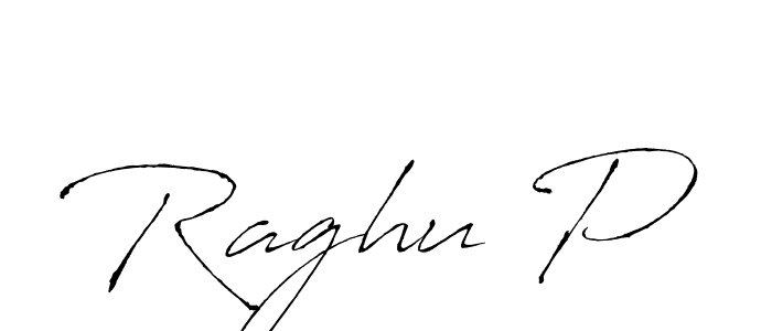 Create a beautiful signature design for name Raghu P. With this signature (Antro_Vectra) fonts, you can make a handwritten signature for free. Raghu P signature style 6 images and pictures png