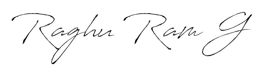A dynamic signature style for Raghu Ram G using Antro_Vectra script. Designed to look authentic, handwritten, and professional. Raghu Ram G signature style 6 images and pictures png