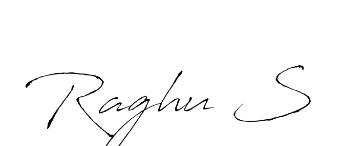 Design your own signature with our free online signature maker. With this signature software, you can create a handwritten (Antro_Vectra) signature for name Raghu S. Raghu S signature style 6 images and pictures png