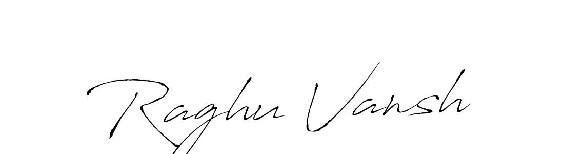 How to make Raghu Vansh name signature. Use Antro_Vectra style for creating short signs online. This is the latest handwritten sign. Raghu Vansh signature style 6 images and pictures png