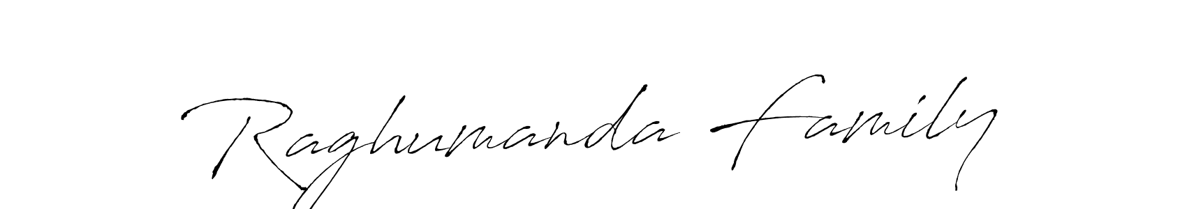 Make a beautiful signature design for name Raghumanda Family. With this signature (Antro_Vectra) style, you can create a handwritten signature for free. Raghumanda Family signature style 6 images and pictures png