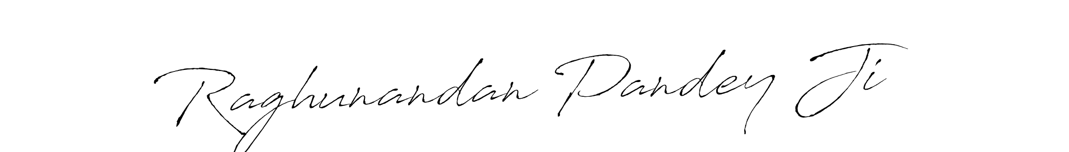 Make a beautiful signature design for name Raghunandan Pandey Ji. With this signature (Antro_Vectra) style, you can create a handwritten signature for free. Raghunandan Pandey Ji signature style 6 images and pictures png