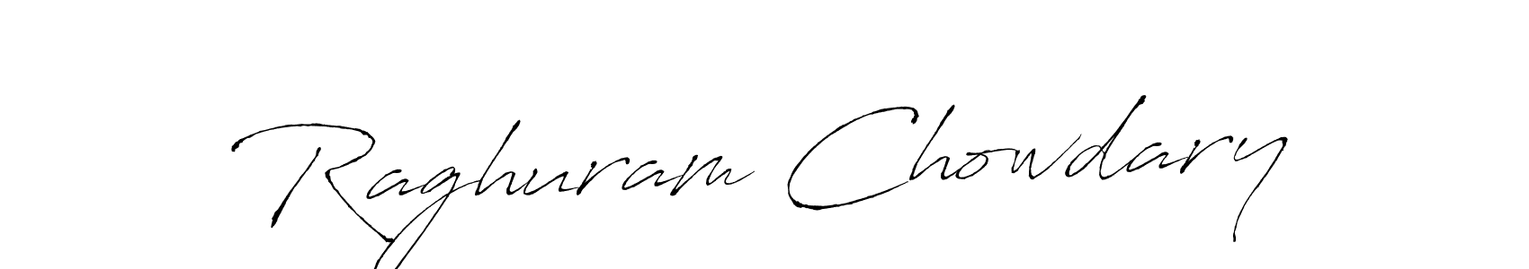 How to make Raghuram Chowdary signature? Antro_Vectra is a professional autograph style. Create handwritten signature for Raghuram Chowdary name. Raghuram Chowdary signature style 6 images and pictures png