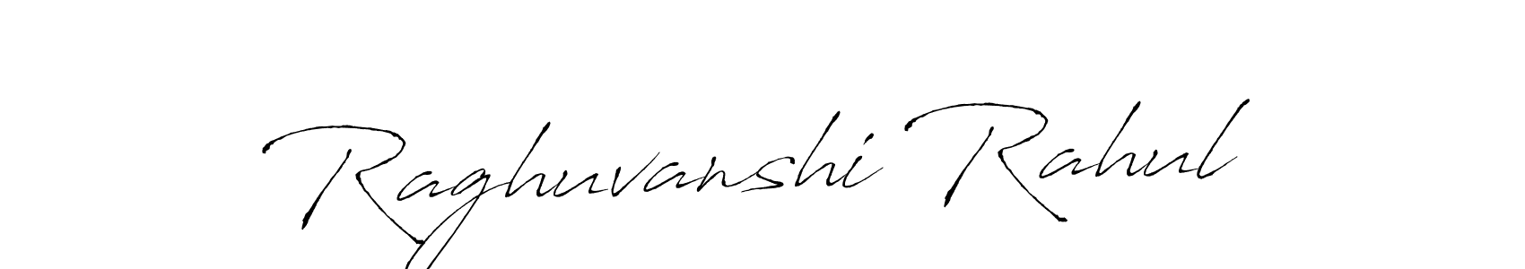 Create a beautiful signature design for name Raghuvanshi Rahul. With this signature (Antro_Vectra) fonts, you can make a handwritten signature for free. Raghuvanshi Rahul signature style 6 images and pictures png