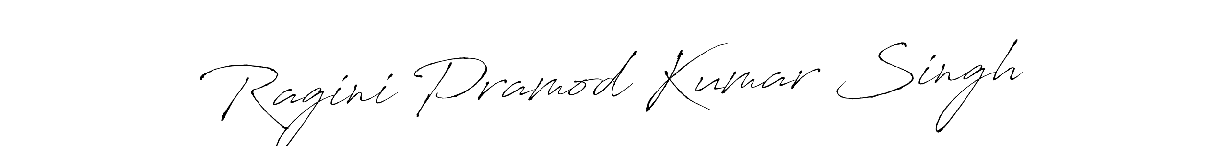 How to make Ragini Pramod Kumar Singh name signature. Use Antro_Vectra style for creating short signs online. This is the latest handwritten sign. Ragini Pramod Kumar Singh signature style 6 images and pictures png