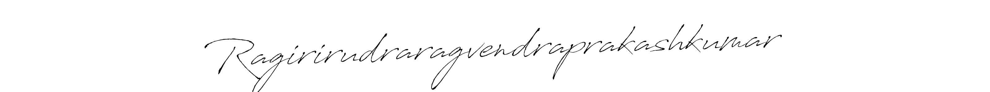 How to make Ragirirudraragvendraprakashkumar name signature. Use Antro_Vectra style for creating short signs online. This is the latest handwritten sign. Ragirirudraragvendraprakashkumar signature style 6 images and pictures png