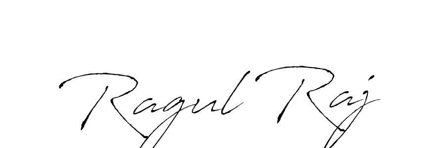 How to make Ragul Raj name signature. Use Antro_Vectra style for creating short signs online. This is the latest handwritten sign. Ragul Raj signature style 6 images and pictures png