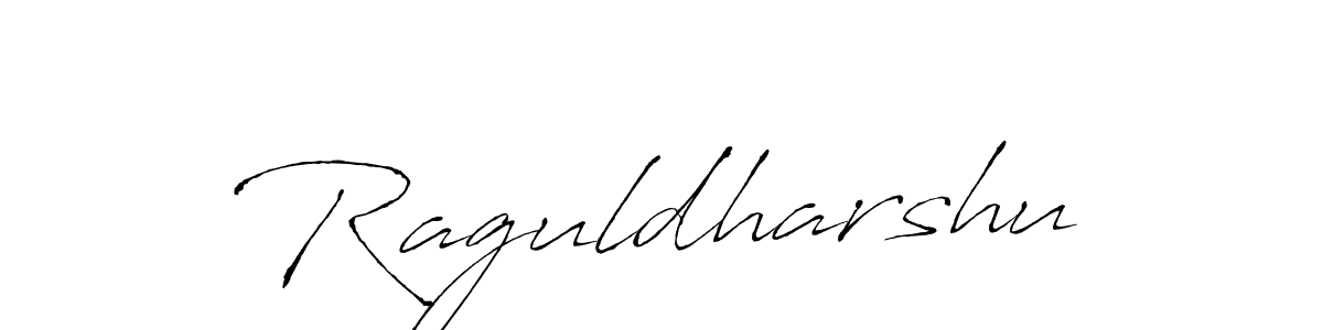 Make a beautiful signature design for name Raguldharshu. With this signature (Antro_Vectra) style, you can create a handwritten signature for free. Raguldharshu signature style 6 images and pictures png