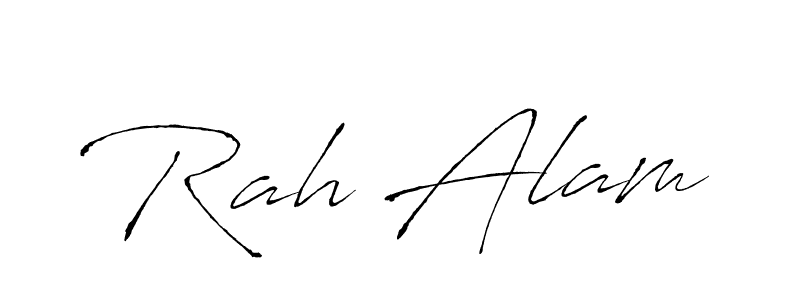 How to make Rah Alam name signature. Use Antro_Vectra style for creating short signs online. This is the latest handwritten sign. Rah Alam signature style 6 images and pictures png