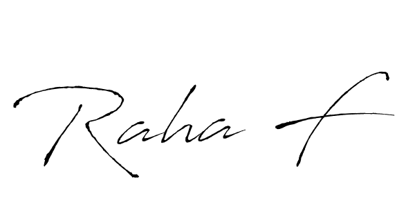 Make a beautiful signature design for name Raha F. With this signature (Antro_Vectra) style, you can create a handwritten signature for free. Raha F signature style 6 images and pictures png