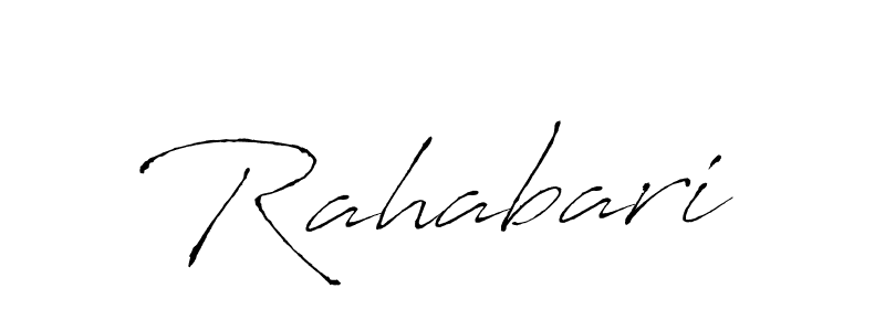 if you are searching for the best signature style for your name Rahabari. so please give up your signature search. here we have designed multiple signature styles  using Antro_Vectra. Rahabari signature style 6 images and pictures png