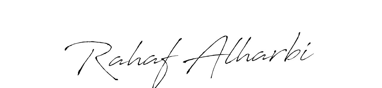 Design your own signature with our free online signature maker. With this signature software, you can create a handwritten (Antro_Vectra) signature for name Rahaf Alharbi. Rahaf Alharbi signature style 6 images and pictures png