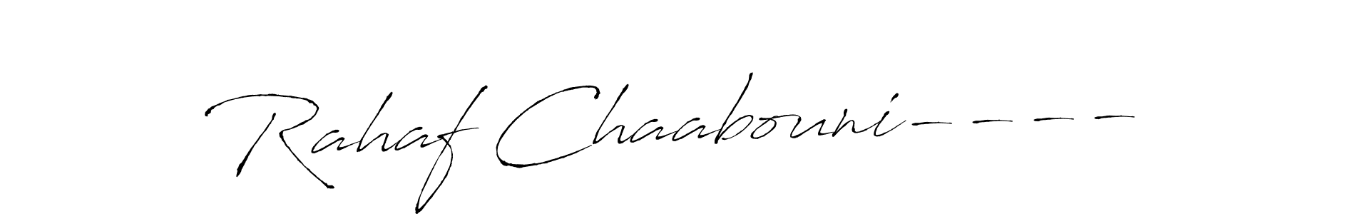 How to make Rahaf Chaabouni---- name signature. Use Antro_Vectra style for creating short signs online. This is the latest handwritten sign. Rahaf Chaabouni---- signature style 6 images and pictures png
