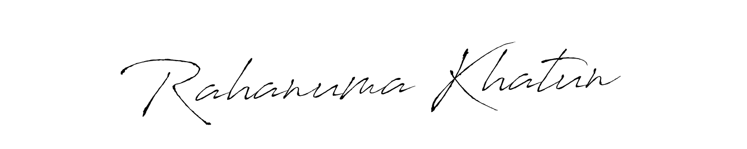Make a beautiful signature design for name Rahanuma Khatun. With this signature (Antro_Vectra) style, you can create a handwritten signature for free. Rahanuma Khatun signature style 6 images and pictures png