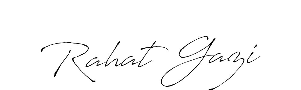 Design your own signature with our free online signature maker. With this signature software, you can create a handwritten (Antro_Vectra) signature for name Rahat Gazi. Rahat Gazi signature style 6 images and pictures png