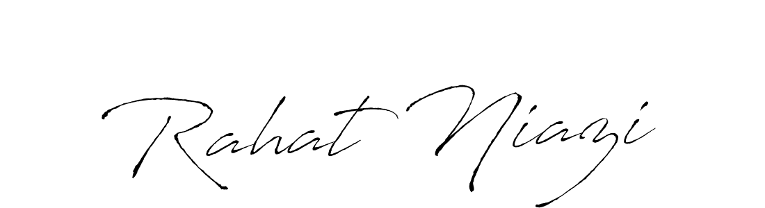 Design your own signature with our free online signature maker. With this signature software, you can create a handwritten (Antro_Vectra) signature for name Rahat Niazi. Rahat Niazi signature style 6 images and pictures png