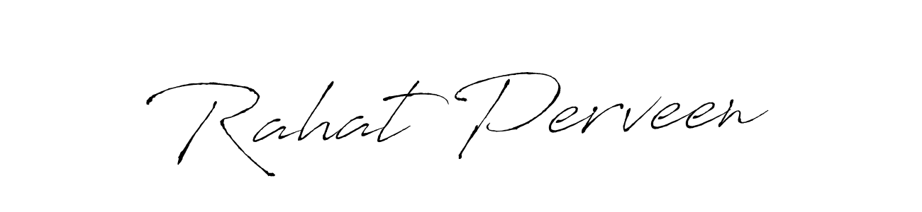 Rahat Perveen stylish signature style. Best Handwritten Sign (Antro_Vectra) for my name. Handwritten Signature Collection Ideas for my name Rahat Perveen. Rahat Perveen signature style 6 images and pictures png