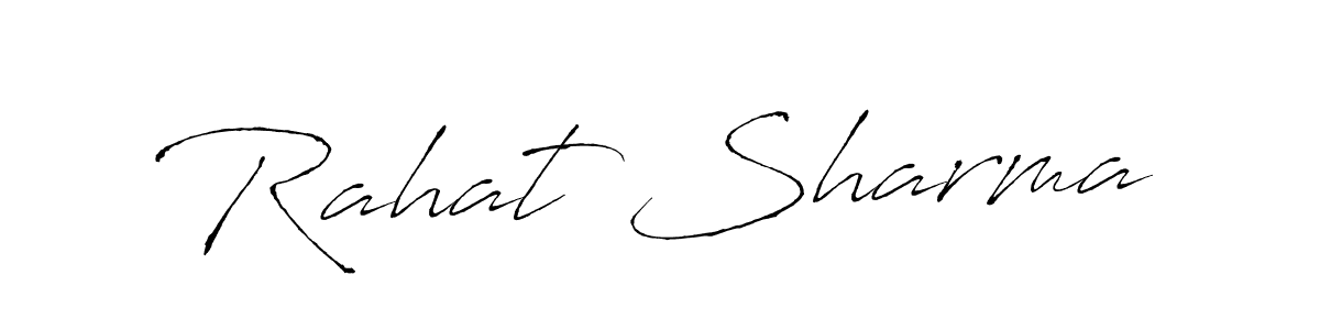 Create a beautiful signature design for name Rahat Sharma. With this signature (Antro_Vectra) fonts, you can make a handwritten signature for free. Rahat Sharma signature style 6 images and pictures png