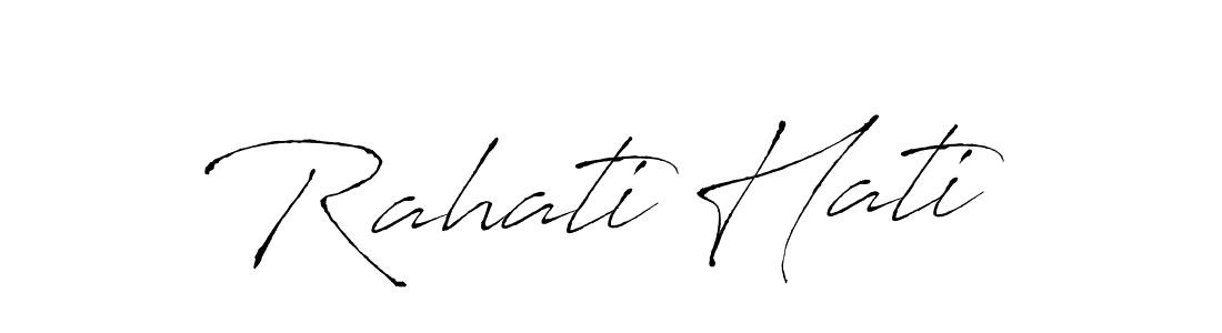 Make a beautiful signature design for name Rahati Hati. With this signature (Antro_Vectra) style, you can create a handwritten signature for free. Rahati Hati signature style 6 images and pictures png