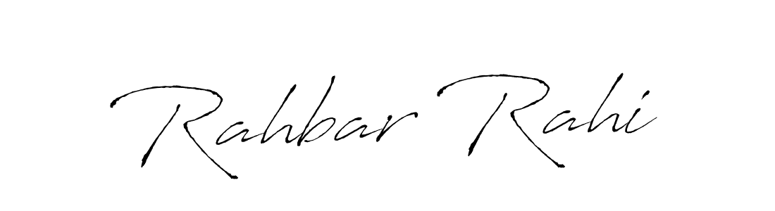 Create a beautiful signature design for name Rahbar Rahi. With this signature (Antro_Vectra) fonts, you can make a handwritten signature for free. Rahbar Rahi signature style 6 images and pictures png