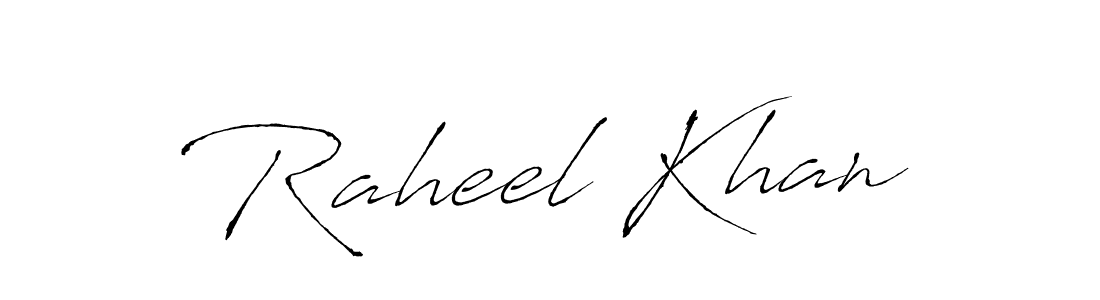 Make a beautiful signature design for name Raheel Khan. With this signature (Antro_Vectra) style, you can create a handwritten signature for free. Raheel Khan signature style 6 images and pictures png