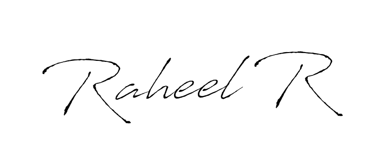 Similarly Antro_Vectra is the best handwritten signature design. Signature creator online .You can use it as an online autograph creator for name Raheel R. Raheel R signature style 6 images and pictures png