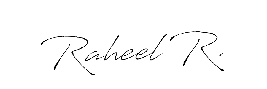 Design your own signature with our free online signature maker. With this signature software, you can create a handwritten (Antro_Vectra) signature for name Raheel R.. Raheel R. signature style 6 images and pictures png