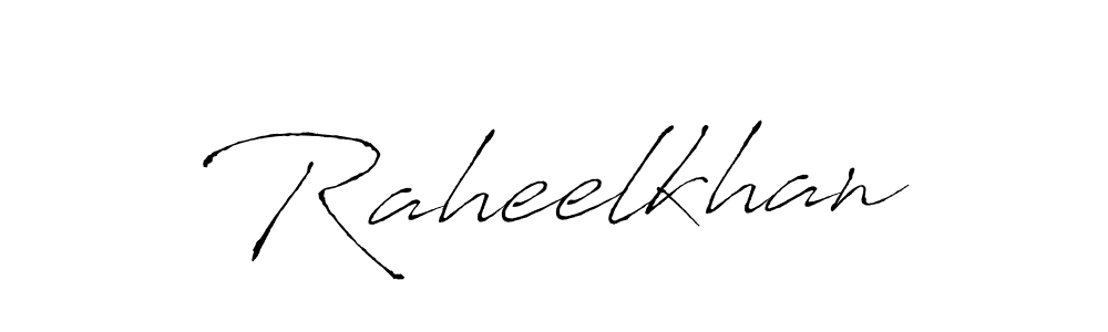 Create a beautiful signature design for name Raheelkhan. With this signature (Antro_Vectra) fonts, you can make a handwritten signature for free. Raheelkhan signature style 6 images and pictures png