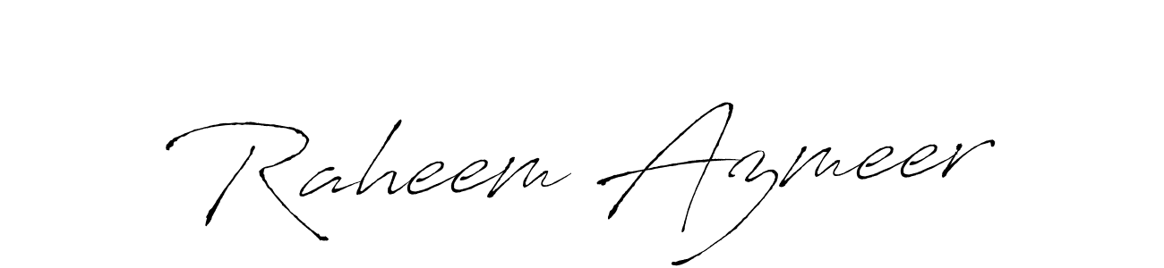 Create a beautiful signature design for name Raheem Azmeer. With this signature (Antro_Vectra) fonts, you can make a handwritten signature for free. Raheem Azmeer signature style 6 images and pictures png