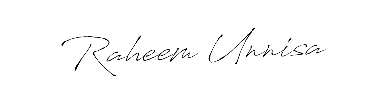 Also we have Raheem Unnisa name is the best signature style. Create professional handwritten signature collection using Antro_Vectra autograph style. Raheem Unnisa signature style 6 images and pictures png