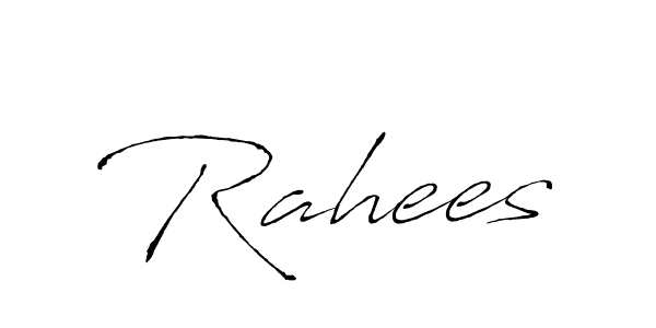 Create a beautiful signature design for name Rahees. With this signature (Antro_Vectra) fonts, you can make a handwritten signature for free. Rahees signature style 6 images and pictures png