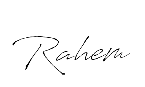 Create a beautiful signature design for name Rahem. With this signature (Antro_Vectra) fonts, you can make a handwritten signature for free. Rahem signature style 6 images and pictures png