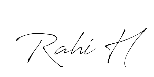 Design your own signature with our free online signature maker. With this signature software, you can create a handwritten (Antro_Vectra) signature for name Rahi H. Rahi H signature style 6 images and pictures png