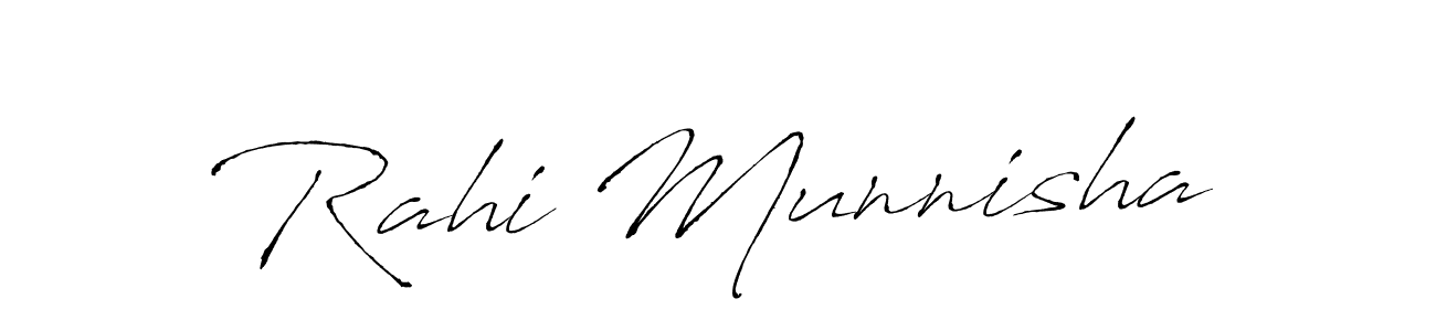 You should practise on your own different ways (Antro_Vectra) to write your name (Rahi Munnisha) in signature. don't let someone else do it for you. Rahi Munnisha signature style 6 images and pictures png