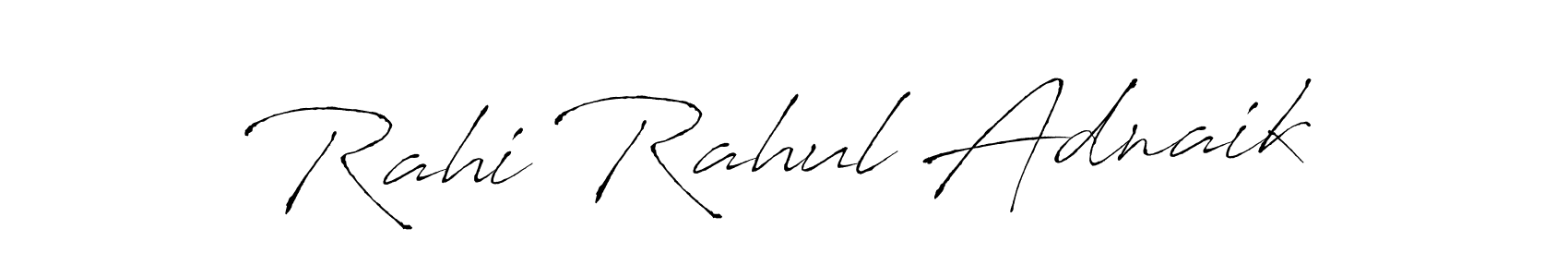 How to make Rahi Rahul Adnaik name signature. Use Antro_Vectra style for creating short signs online. This is the latest handwritten sign. Rahi Rahul Adnaik signature style 6 images and pictures png