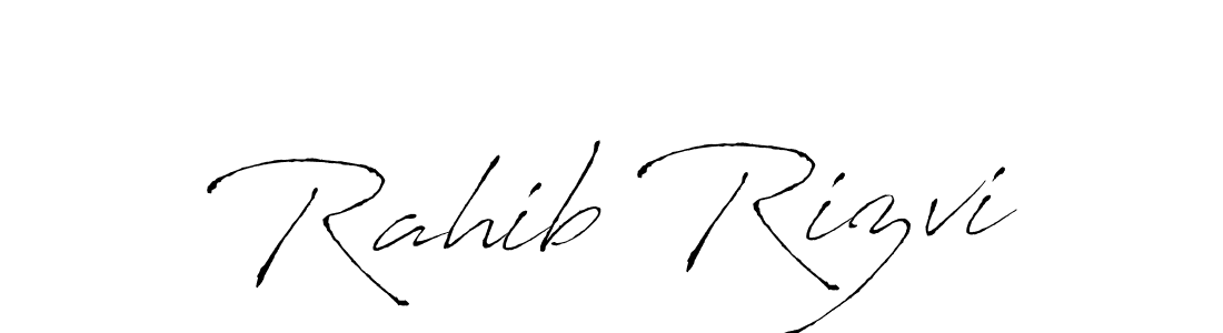 Design your own signature with our free online signature maker. With this signature software, you can create a handwritten (Antro_Vectra) signature for name Rahib Rizvi. Rahib Rizvi signature style 6 images and pictures png