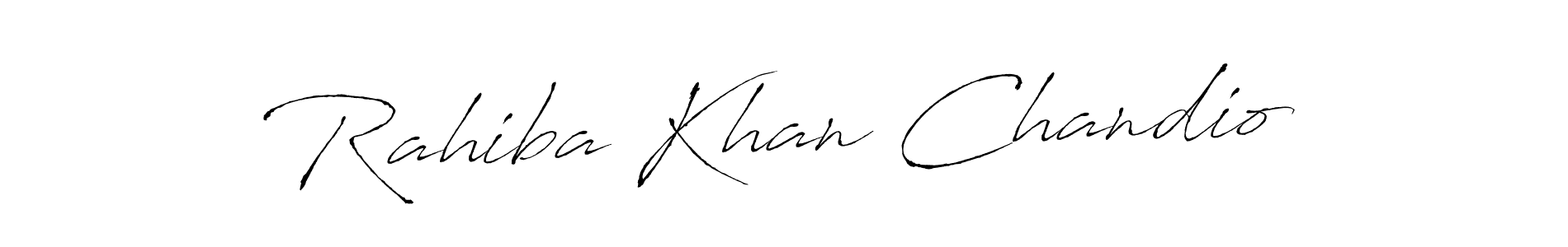 How to make Rahiba Khan Chandio name signature. Use Antro_Vectra style for creating short signs online. This is the latest handwritten sign. Rahiba Khan Chandio signature style 6 images and pictures png