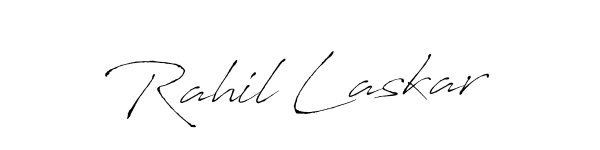 How to make Rahil Laskar signature? Antro_Vectra is a professional autograph style. Create handwritten signature for Rahil Laskar name. Rahil Laskar signature style 6 images and pictures png