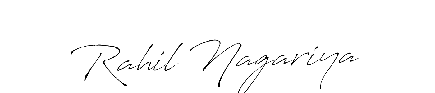 Use a signature maker to create a handwritten signature online. With this signature software, you can design (Antro_Vectra) your own signature for name Rahil Nagariya. Rahil Nagariya signature style 6 images and pictures png