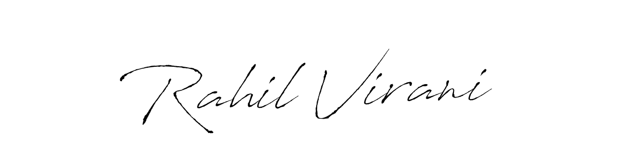 How to make Rahil Virani signature? Antro_Vectra is a professional autograph style. Create handwritten signature for Rahil Virani name. Rahil Virani signature style 6 images and pictures png