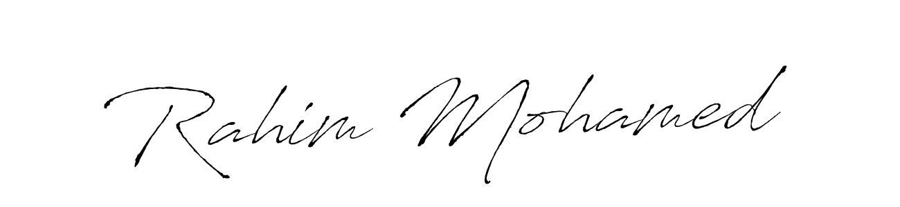 How to make Rahim Mohamed name signature. Use Antro_Vectra style for creating short signs online. This is the latest handwritten sign. Rahim Mohamed signature style 6 images and pictures png