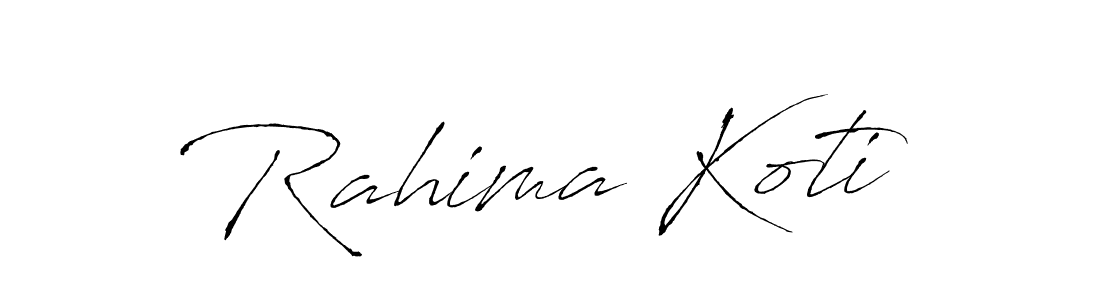 Use a signature maker to create a handwritten signature online. With this signature software, you can design (Antro_Vectra) your own signature for name Rahima Koti. Rahima Koti signature style 6 images and pictures png