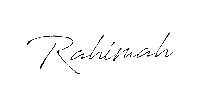 Design your own signature with our free online signature maker. With this signature software, you can create a handwritten (Antro_Vectra) signature for name Rahimah. Rahimah signature style 6 images and pictures png