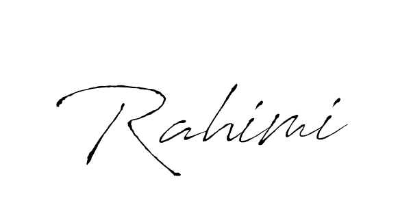 Design your own signature with our free online signature maker. With this signature software, you can create a handwritten (Antro_Vectra) signature for name Rahimi. Rahimi signature style 6 images and pictures png