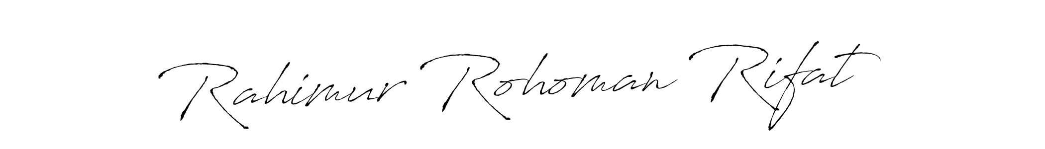 if you are searching for the best signature style for your name Rahimur Rohoman Rifat. so please give up your signature search. here we have designed multiple signature styles  using Antro_Vectra. Rahimur Rohoman Rifat signature style 6 images and pictures png