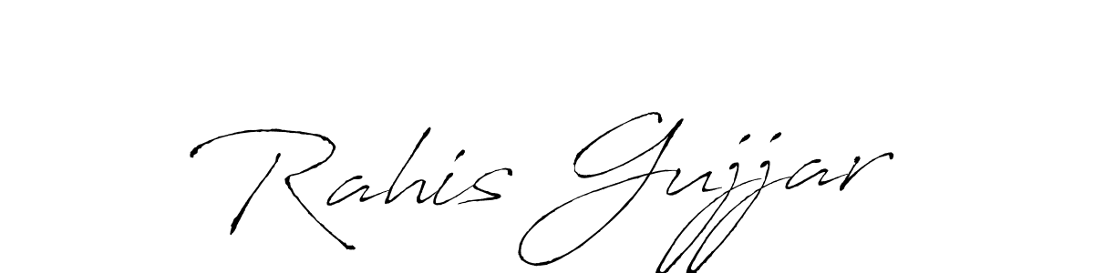 How to make Rahis Gujjar signature? Antro_Vectra is a professional autograph style. Create handwritten signature for Rahis Gujjar name. Rahis Gujjar signature style 6 images and pictures png